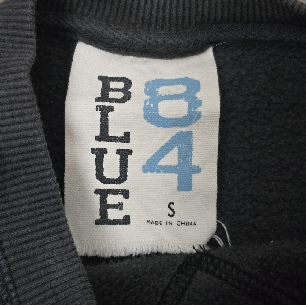 Nantucket Blue 84 Washed Black Crewneck Womens Size Small Streetwear Preppy - Picture 2 of 6